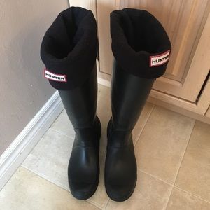HUNTER Original Tall Rain Boots AND Sock Insoles